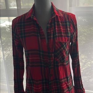 Old navy red plaid “the classic “ shirt